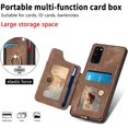 thumbnail image 4 of Phone Case for Samsung Galaxy S20 5G 6.2 inch Wallet Cover with Tempered Glass Screen Protector and Wrist Strap Lanyard RFID Card Holder Ring Stand Cell Accessories S 20 20S UW S2O G5 Women Men Brown, 4 of 13