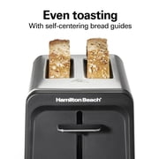 Hamilton Beach Contemporary 2-Slice Toaster with Wide Slots, Bagel Function, Toast Boost, Stainless Steel