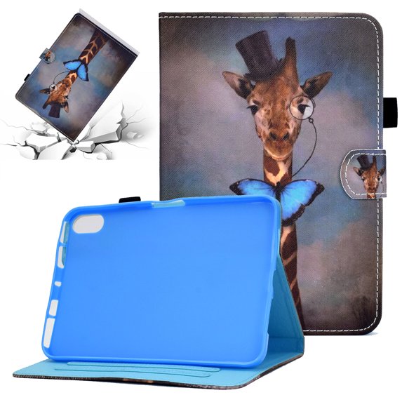 SaniMore Case for iPad 10th Generation 10.9" 2022, Auto Wake/Sleep Pen/Card Holder Stand Dual Angle PU Leather Case Soft TPU Back Color Painting Magnetic Protective Case for iPad 2022, Giraffe