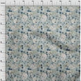 thumbnail image 4 of oneOone Velvet Dusty Blue Fabric Abstracts Craft Projects Decor Fabric Printed By The Yard 58 Inch Wide, 4 of 5