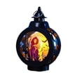 thumbnail image 2 of POINTERTECK LED Lantern Battery Powered  Waterproof Portable Ring Warm Light Scene Layout High Brightness Halloween Pumpkin Witch Skull Electronic Candle Lamp Party Favor Style C One Size, 2 of 13