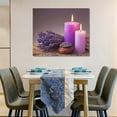thumbnail image 4 of Purple Lavender Spa bathroom decor wall art purple candles lavender flowers pictures wall decor painting canvas print Zen meditation artwork farmhouse home wall decor framed for living room bedroom, 4 of 6