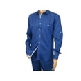 thumbnail image 4 of Men INSERCH premium Soft Linen Breathable 2pc Walking Leisure suit LS29116 Royal, 4 of 11