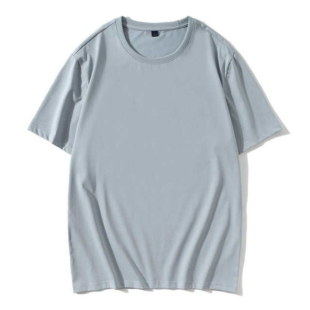 JUNWELL Hommes Liquidation Grandes Tailles Chemises pour Hommes Manches Courtes Liquidation Été T-Shirt à Col Rond pour Hommes Coton Mercerisé Manches Courtes