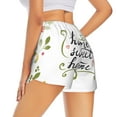 thumbnail image 2 of Uemuo Home Sweet Home Floral Pattern Women's Athletic Shorts High Waisted Running Shorts with Liner Pockets Gym Elastic Workout Shorts-Medium, 2 of 9