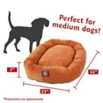 thumbnail image 4 of Majestic Pet Villa Velvet Bagel Pet Bed for Dogs, Calming Dog Bed Washable, Medium, Orange, 4 of 6