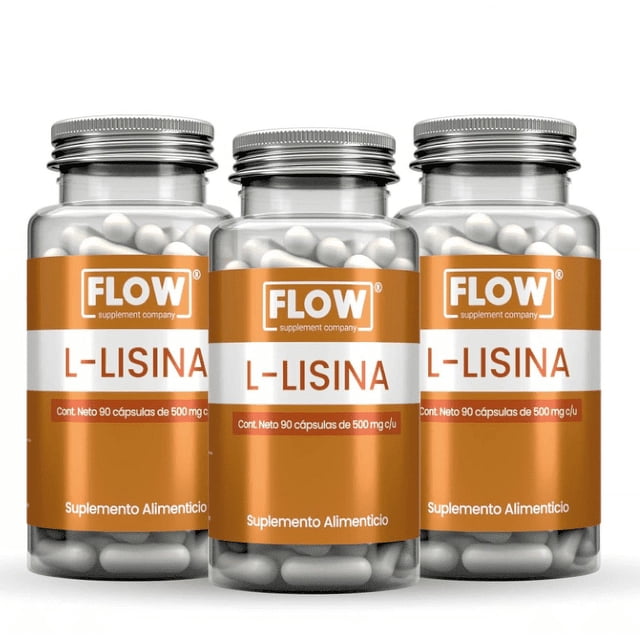 Flow Supplement 3 Pack L-LISINA con 270 Capsulas de 500 mg FLOW FLOW3PACKLISINA