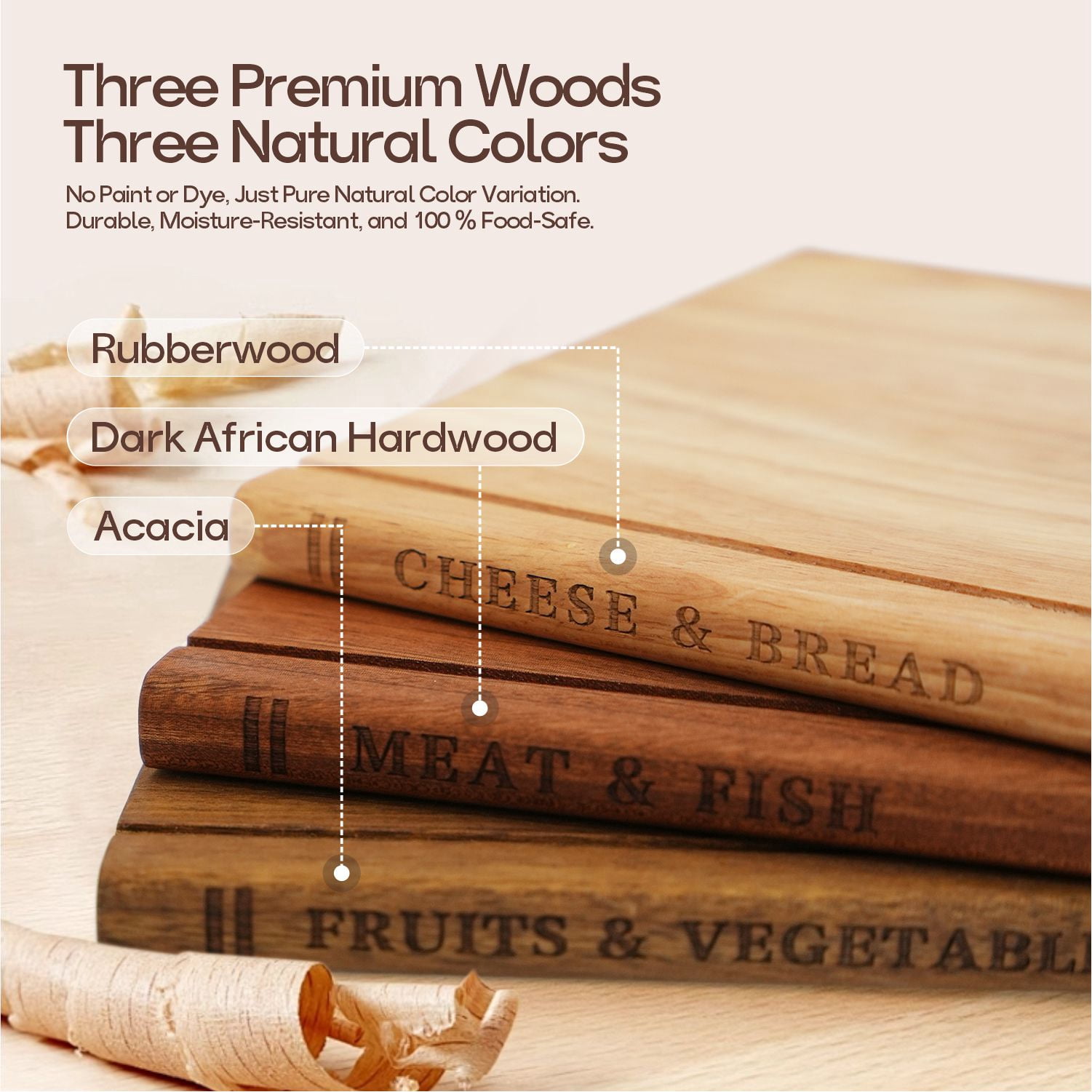Book Cutting Board Set, Cutting Boards that Look Like Books, Cutting Board Books, Cutting Board Library, Large Solid Wood Non Toxic Non Slip with Stand
