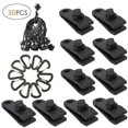 thumbnail image 1 of Outdoor tarp tent tarp carrier skyscreen tarp fixing elastic webbing ball rope and mountaineering buckle total 30pcs set, 1 of 5