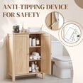 thumbnail image 6 of Ktaxon Bathroom Floor Cabinet Storage with 2 Doors and Adjustable Shelves, Wood Finish, 6 of 15