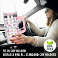 thumbnail image 6 of 40oz Valentine''s Day Tumbler with Handle Straw and Lid Love Heart Travel Coffee Tumbler Cup for Women Girlfriend Besties Wife Lover Spouse Gifts, 6 of 6