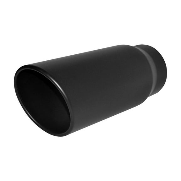 Brand New Flat Black Exhaust Tip 5" IN 6" Out 12" Long HI-Temp Powder Coat