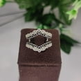 thumbnail image 2 of Bluebell Jewels Vintage Black & White CZ ring enhancer for women 925 Sterling Silver Ring Jacket Matching Bridal Ring Guard Anniversary Gift For Her, 2 of 3