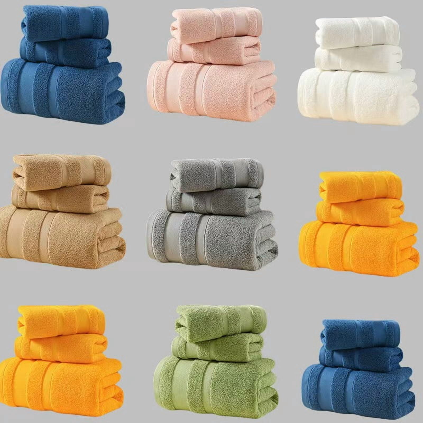 Namzi 6 Pcs Soft Washcloths, white 74x34cm - Cotton Bathroom Face Towels, Absorbent Wash Cloths for Face and Body .