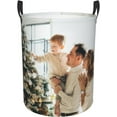 thumbnail image 2 of Custom Laundry Basket Personalized Laundry Hamper with Photo Text Logo Customized Waterproof Collapsible Dirty Clothes Baskets for Bedroom Bathroom Living Room Barbershop, 2 of 8