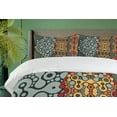 thumbnail image 4 of Ambesonne Geometric Duvet Cover Sets, Grey Rounds in Border, 2-King, Marigold Orange, 4 of 7