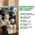 thumbnail image 6 of Sheep Laundry Basket Hamper, Farmhouse Foldable Waterproof Oxford Clothes Storage Bucket for Room Bathroom Bedroom Decor, Toy Organizer Bins Multicolor, 6 of 7