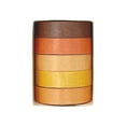 thumbnail image 3 of Wrapables Solid Color Washi Tape (Set of 5), 10mm x 5M, Orange, 3 of 5