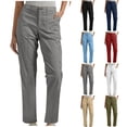 thumbnail image 2 of Women Workout Dressy Pants High Waist Solid Color with Elastic Waist Casual Clothes Pockets Full Length Pants Size S-2XL, 2 of 9