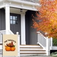 thumbnail image 4 of Thankful,grateful Large Garden Flag Durable Turkey Autumn Pumpkins Camper Decorations, Cartoon Cute Thanksgiving Day Double-Side Garden Flags for Outdoor Backyard Porch Deco, 28x40 Inches, 4 of 6