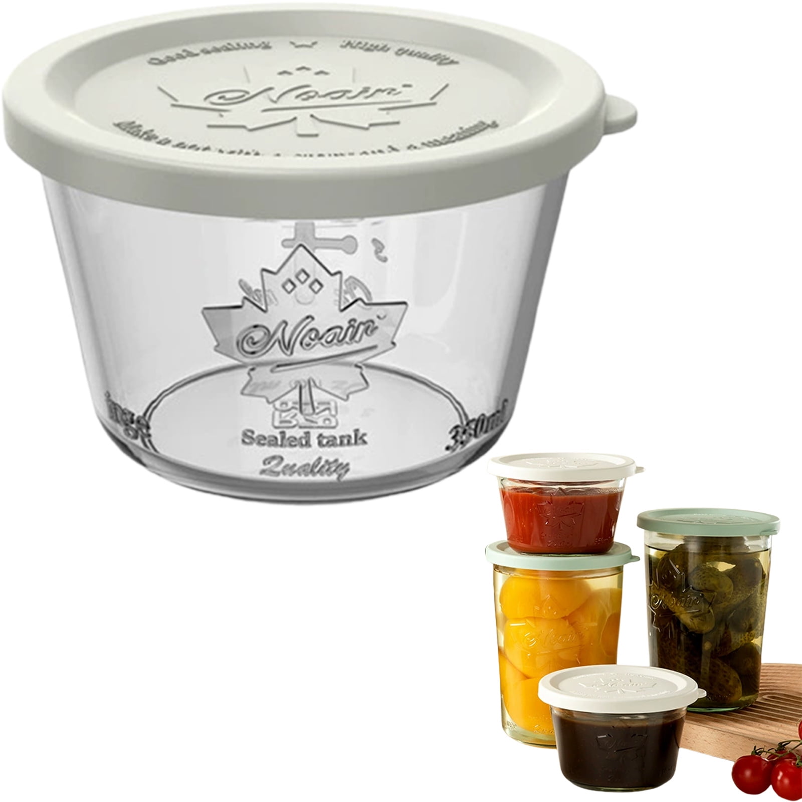 Weck Jars CMYYNNA-4.41"x2.76 |Eco-Friendly Canning Jar | Food Storage Containers with Airtight Lids | Made in Germany, Rust-Proof & BPA-Free (white)