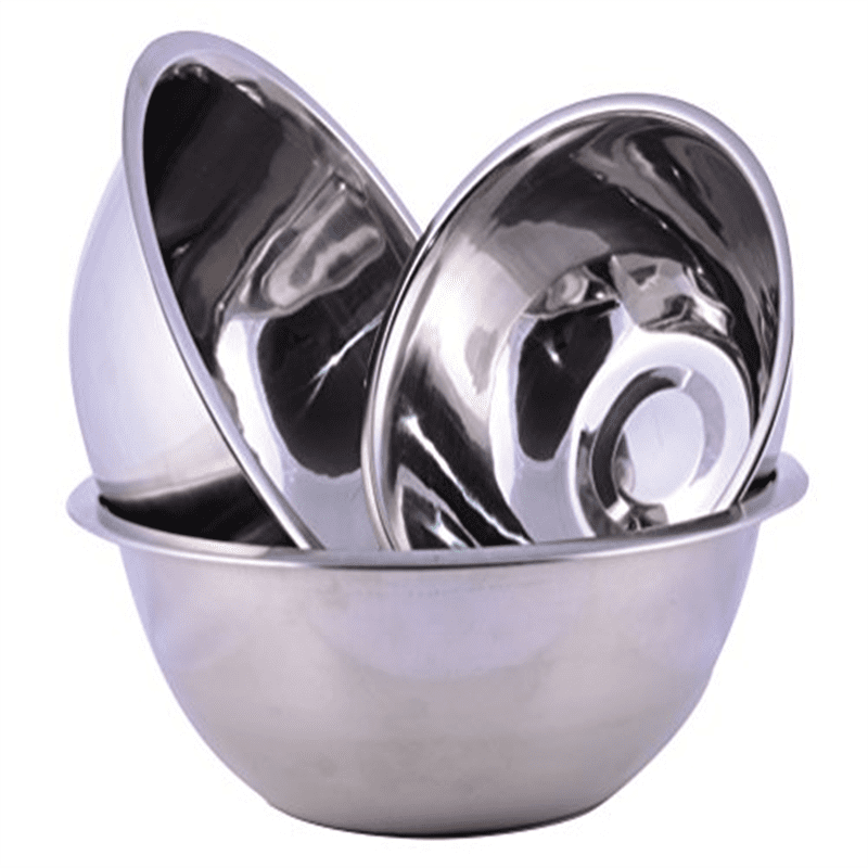 Stainless Steel Cuissentials Set of 3 Kitchen Mixing Bowls High Quality