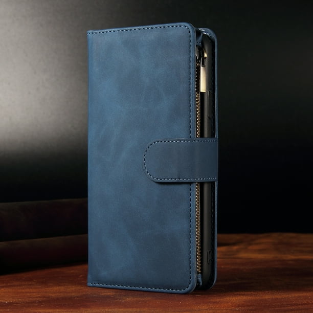 Leather Card Slots Zipper Magnetic Wallet Phone Case For Iphone 14 Pro Max/14 Pro/14 Plus Iphone 13 Pro Max/13 Pro/13 Mini/13 Iphone 12 Pro Max/12 Pro/12 Mini/12 Iphone 11/11 Pro/11 Pro Max Iphone X/x