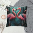 thumbnail image 2 of Patifu Pack  Pillow Covers  Square Throw Pillow Cases Velvet Decorative Cushion Covers for Home Sofa Bed Couch (Flamingo) 12x12in, 2 of 5