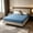 Blue, variant on Wheat Embroidery Waterproof Fitted Mattress Cover, 59.06 x 78.74 Inches Quilted Full Wrap Bed Protector, Liquid Proof Bed Cover, Pink
