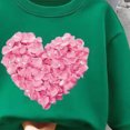 thumbnail image 4 of Toddler Baby Girl Clothes Fall Winter Outfits 18 24 Months 2T 3T 4T 5T 6T 7T Cute Print Long Sleeve Sweatshirt Pant Outfits,4-5 Years,Dark Green, 4 of 4