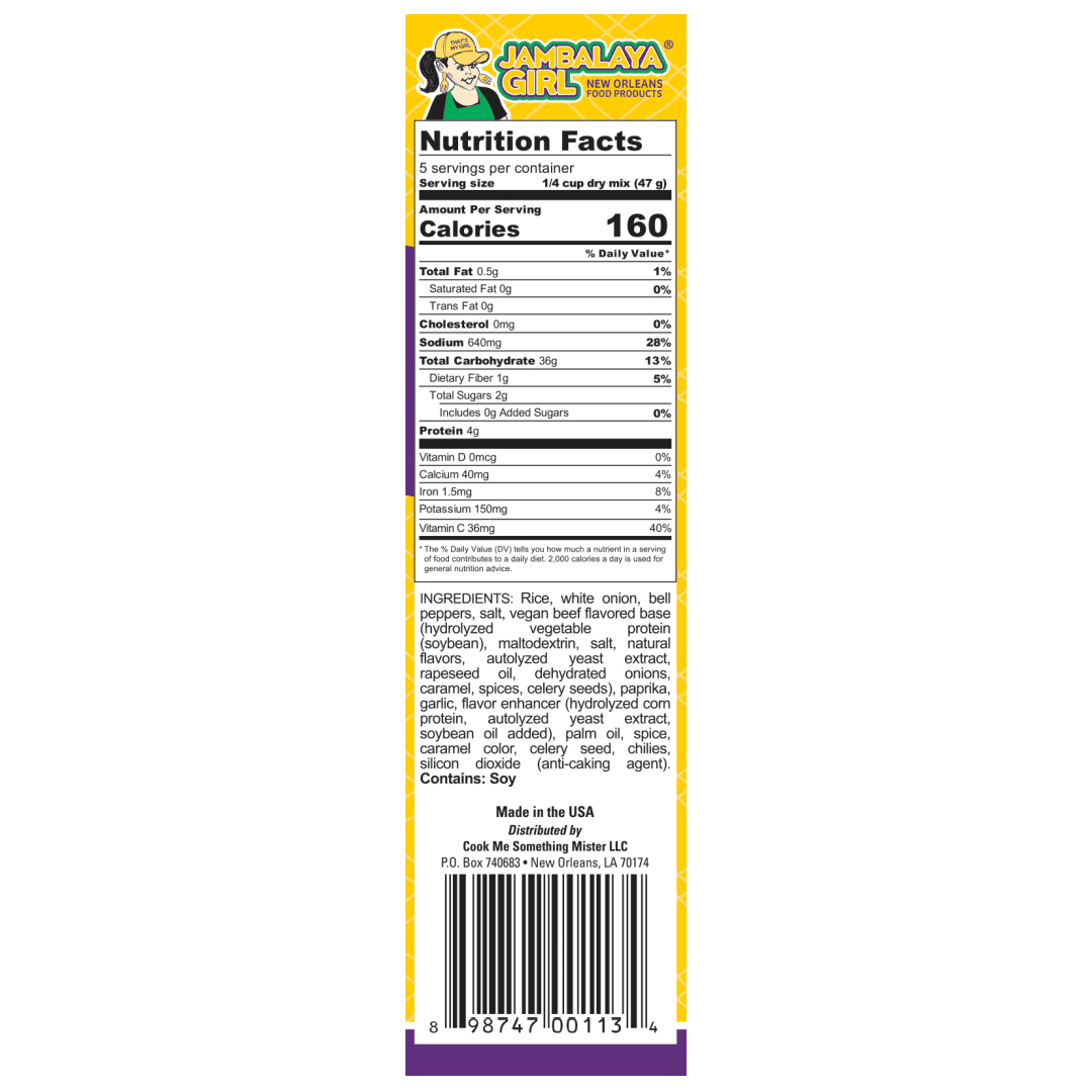 (3 pack) Jambalaya Girl Jambalaya Seasoned Rice Blend 8 oz. Packaged Meals (shelf-stable)