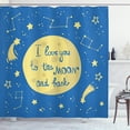 thumbnail image 1 of Ambesonne I Love You Shower Curtain, Comet Astronomy Star, 69"Wx70"L, Yellow Violet Blue, 1 of 3