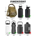 thumbnail image 2 of Funda para Botella de Agua DEFUNX de 64 Oz - Portabotellas con Correa Cruzada y Sistema MOLLE Estilo Militar Táctico Color Coyote Marrón, 2 of 2