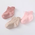 thumbnail image 2 of Knitted Socks with Anti Skid Bottom Unisex Baby Socks Solid Color Socks for Walking Playing & Crawling on Floors, 2 of 8