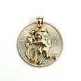 thumbnail image 3 of 10k yellow solid Gold Aquarius zodiac astrology Pendant charm fine jewelry 1.5g, 3 of 12