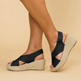 thumbnail image 3 of Espadrilles Compensées Décontractées pour Femmes Sandales d'Été à Plateforme avec Bride Cheville, 3 of 5