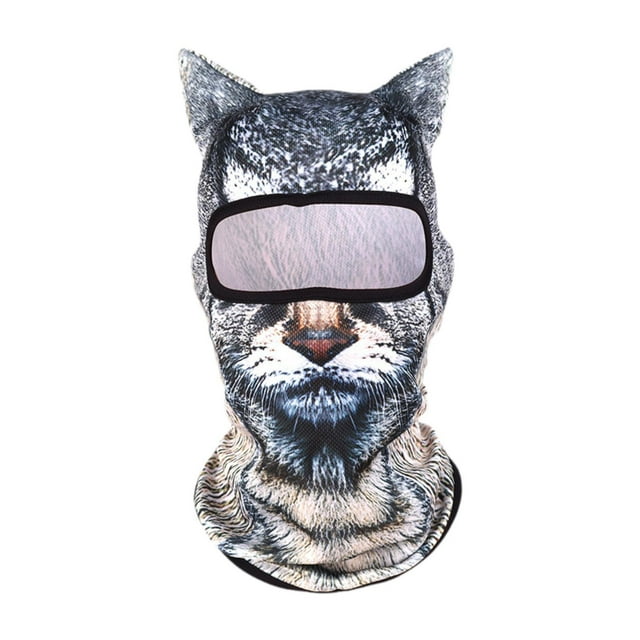 Pasamontañas para animales, mascarilla cómoda, resistente al viento, para esquí Gato negro