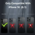 thumbnail image 3 of MyBat Pro Maverick Series Case with Holster and Tempered Glass for Apple iPhone 16 - Black, 3 of 8