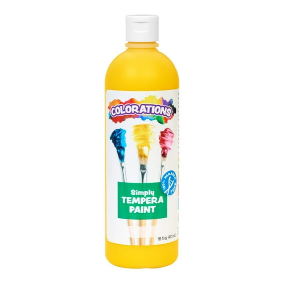 Colorations Paraben-Free Simply Tempera Paint 16 oz. -Yellow