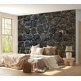 thumbnail image 6 of Tiptophomedecor Background & Patterns Wallpaper Wall Mural - Dark Stacked Stones and Rocks, 6 of 8