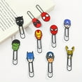 thumbnail image 3 of Marvel Superhero Paper Clips - Colorful Metal Desk Accessories Featuring Captain America, Spider-For Man, Hulk, Iron For Man, Black Panther & Loki - Perfect For Office Organization & Journaling, 3 of 5