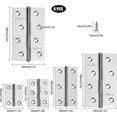 thumbnail image 5 of Bisagras de acero inoxidable para puertas de muebles, conectores de bisagra con tornillos, 89 x 54 mm, 6 piezas, 5 of 5