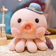thumbnail image 1 of 2023 Simulation / Cute / Soft / Octopus Plush Toy / Q Version Octopus Doll with Round Mouth and Hat / Girl's Holiday Giftpink40cm Deng Xun unisex, 1 of 2