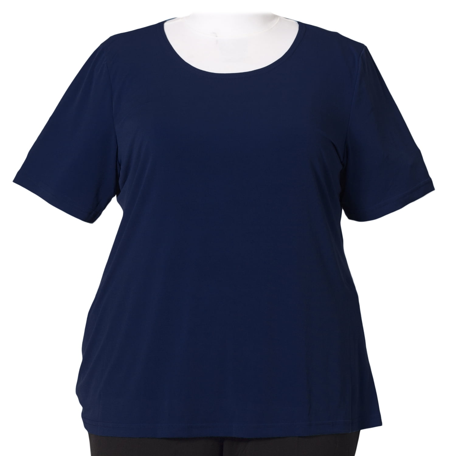 A Personal Touch Womens Plus Size Knit Top Navy Bouquet 