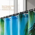 thumbnail image 5 of Beach Shower Curtain, Shower Curtains Coastal Ocean, Summer Palm Trees Starfish Seashell Shower Curtains for Bathroom Decor, Waterproof Fabric Shower Curtain with 12 Hooks, 72" x 72", 5 of 6