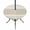 Off-White, Beige, White, variant on Round Outdoor Tablecloth with Umbrella Hole and Zipper, Farmhouse Blue Striped Tablecloth with Elastic Waterproof, Modern Minimalist Stripes Patio Table Covers for 31" - 35" Picnic Pool Tables