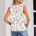 thumbnail image 2 of TaTaai Women Printed Satin Tank Top V Neck Sleeveless Soft Smooth Breathable Machine Washable No Fading Lightweight Casual Fashion Daily Top Gift, 2 of 7
