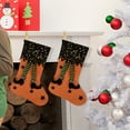 thumbnail image 4 of Christmas Stocking, Witch Legs Christmas Stocking with Sequins, Christmas＆Halloween Holiday Party Decorations, 4 of 5