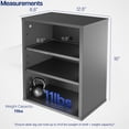 thumbnail image 3 of VIVO Black Clamp-on Desk Leg Shelving Unit, Multi-Level Storage Shelves, 3 of 8