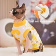 thumbnail image 2 of PUMYPOREITY Vêtements pour Chat Sphynx - Chandail Extensible, Chemise Douce, Pyjama Chandail, Col Roulé pour Sphynx, Cornish Rex, Devon Rex - Jaune, TG, 2 of 6